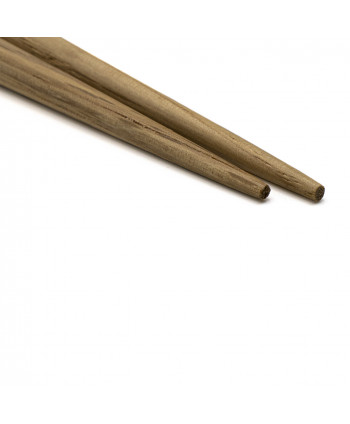 Paire de baguettes Donguriki en bois de chêne - Détails bouts inférieurs