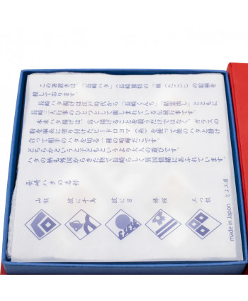 Coffret de 5 reposes baguettes Nagasaki fu-butu - Détail étiquette